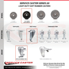 Service Caster 3.5 Inch Soft Rubber Wheel Swivel Bolt Hole Caster with Brake SCC-BH20S3514-SRS-TLB